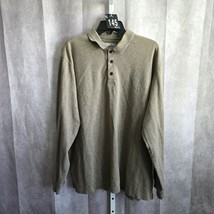 145. Vtg Walter Hagen Gray Half Button Collar Longsleeve Top XL Extra Large - $25.00