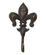 Pack Of 2 Cast Iron Rustic Fleur De Lis Emblem Wall Hook Towel Coat Hats... - €17,15 EUR