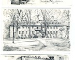 3 Williamsburg Virginia Charles Overly Drawing Postcards Raleigh Tavern ... - $11.88