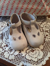 Marquitos Chiquitin White Leather Petal Baby Shoes Euro 18/US 3 Madrid 1989 Used - £5.59 GBP