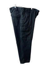 Duluth Trading Canvas Cargo Work Pants Mens 42x30 Black Heavyweight Jeans - $19.43