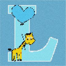 Pepita Needlepoint Canvas: Letter L Giraffe Balloon, 7&quot; x 7&quot; - £39.90 GBP+