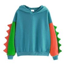 Splice Sleeve  Sweatshirts Kawaii Harajuku  Hoodie Women Girls Color Block Pullo - £50.53 GBP