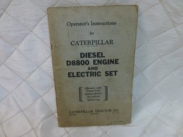 Caterpillar Diesel D8800 Engine Electric Tractor Operator Instruction Manual VTG - £13.88 GBP