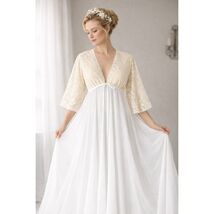 VTG 1960s Val Mode Grande Sweep White Nylon Bridal Peignoir NWOT Large - $287.05