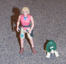 Vintage 1993 Kenner Jurassic Park Ellie Sattler Action Figure and Small Dinosaur - £22.01 GBP