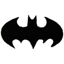 Batman Bat Symbol 4&quot; x 2&quot; Patch Black - £10.16 GBP