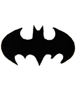 Batman Bat Symbol 4&quot; x 2&quot; Patch Black - £10.36 GBP