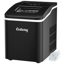 Portable Ice Maker Machine Countertop 26Lbs/24H Self-cleaning w/ Scoop Black - £145.46 GBP