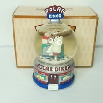 Coca-Cola Polar Bear Diner Music Box Snow Globe Vintage Collectible Adve... - €42,21 EUR
