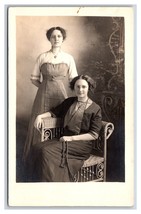 RPPC Studio View Portrait of Women Named Goldie and Grace UNP Postcard P25 - £4.23 GBP