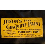 1893 Dixon&#39;s Silica Graphite Paint Metal Sign Roofs Stacks M L Lee Jerse... - $568.90 CAD