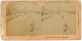c1900&#39;s Real Photo Kilburn Stereoview View From Island Bridge, World&#39;s Fair - £9.58 GBP