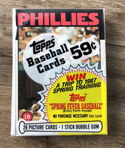 1986 Topps Baseball 28 Card Cello Pack - Mike Schmidt Top - Manny Trillo Back - £15.52 GBP