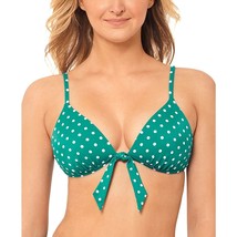 Salt + Cove Juniors Emerald Green Polka Dot Bralette Bikini Top Size D/DD New - £8.82 GBP