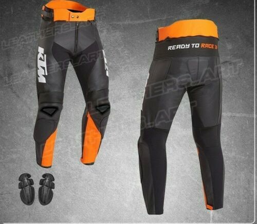 KTM RACING BIKER MOTORCYCLE LEATHER ARMOURED TROUSER MOTORBIKE LEATHER PANTS NEW - $179.00