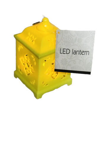 Light Green  LED Lantern 5.2 In Flickering Yellow Tea Light. On/Off Swit... - $9.78