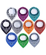 Maiwa 10 Pack Baby Triangle Bandana Bibs for Boys Girls for Drool Teethi... - £16.77 GBP