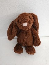 Jellycat Bashful Bunny Rabbit Small 8” Chocolate Brown Plush Stuffed Animal - £19.68 GBP
