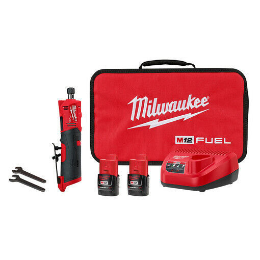 Primary image for Milwaukee-2486-22 M12 FUEL Straight Die Grinder 2 Battery Kit NEW!!