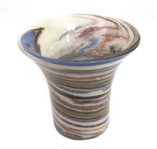 Desert Sands Pottery Hand Made Swirl Cup Miniature Cabinet Vase Vintage - $13.86