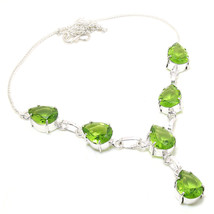Peridot Handmade Gemstone Fashion Christmas Gift Necklace Jewelry 18&quot; SA 1830 - £4.73 GBP