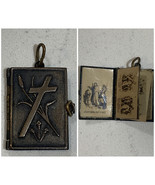 STATIONS / WAY of THE CROSS SILVER BOOK LOCKET PENDANT JESUS CHRIST 13 P... - $197.35 CAD