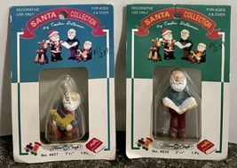 Fibre Craft Santa Claus Miniatures Cecilia Determan Christmas 1993 #4827 #4830 - £9.85 GBP
