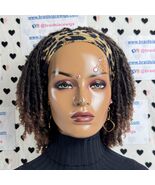 Short Faux Locs Headband Dreadlock Synthetic Afro Twist Braided Wigs Brown  - $100.00