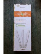 24 pieces World Centric Compostable Utensils KNIVES GMO Free NEW! - $2.67