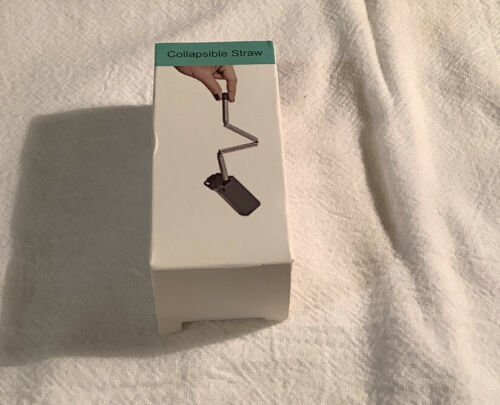 Stainless Steel Collapsible Straw with Pink Case - $5.89