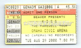 Kiss Konzert Ticket Stumpf August 29 2000 Omaha Nebraska - £32.15 GBP