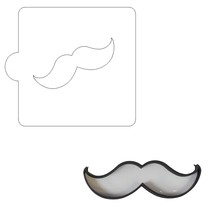 Mustache Outline Stencil And Cookie Cutter Set USA Made LSC93 - $4.99