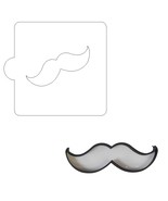 Mustache Outline Stencil And Cookie Cutter Set USA Made LSC93 - $93.22 MXN