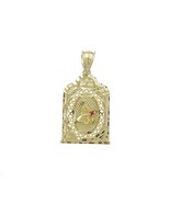 10k Gold Saint Barbara Cz Ruby Pendant Charm 1.3&quot; - £119.99 GBP