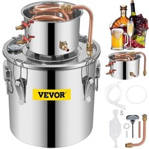 VEVOR Alcohol Still 3Gal 12L Stainless Steel Water Alcohol Distiller Copper Tube - £99.35 GBP