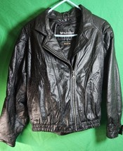 Vintage 80’s Wilson’s Leather Cropped Motorcycle Jacket Women’s Small - $2,004.58 MXN