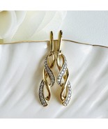 Taglio Rotondo Diamanti Finti Donna Goccia Orecchini 14K Placcato Oro Gi... - $100.84
