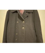 Schott NYC U.S. 740N Classic Melton Wool Navy Pea Coat Black USA Men&#39;s S... - £190.07 GBP