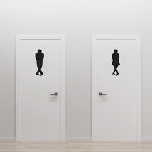 Toilet Rules for Restroom - Men and Women Toilet Doors Sticker - The Gotta Go! P - £7.90 GBP+