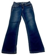 Wallflower Size 9 Jeans The Luscious Curvy Fit Bootcut Stretch Dark Embr... - $12.73