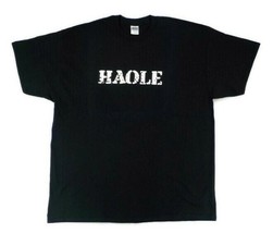 HAOLE Short Sleeve T-Shirt Size 2XL Black Background White Letters Hawai... - £10.23 GBP