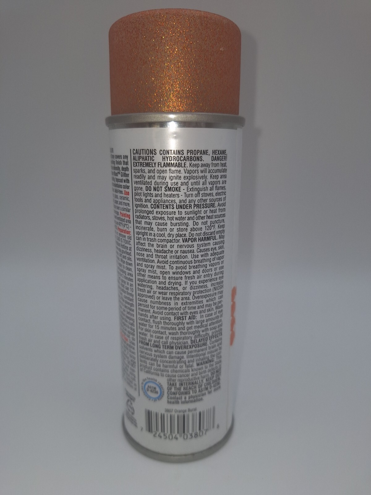 2 Krylon Glitter Blast Orange Burst (3807) 5.75 Ounce Small Can NEW Item image 3