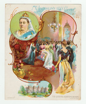 Vintage McLaughlin Coffee Trade Card The Queen&#39;s Drawing Room Queen Victoria - £27.53 GBP