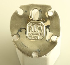 Vintage Sterling Silver RLM Studio Sand Dollar Modernist Pendant - £65.90 GBP