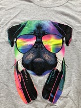 Pug Dog Headphones Aviator Sunglasses T Shirt Mens Large Street Wear Grunge - £18.82 GBP