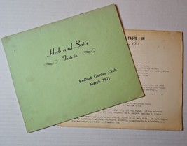 Vintage 1971 Redbud Garden Club Cookbook Herb And Spice Taste-in 2 Volumes - $23.05