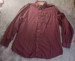 Redhead Oxford Plaid Chest Pocket Button Down Shirt XLT Tall Farmcore Preppy - $14.02