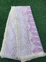 Baby Pink Dupatta &amp; Sequins Embroidery, Stole For women, Tulle Fabric DP2005 - £31.31 GBP
