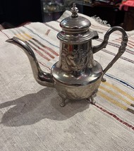 Vintage silver Moroccan teapot, Vintage Moroccan teapot, Vintage teapot silver - $69.18